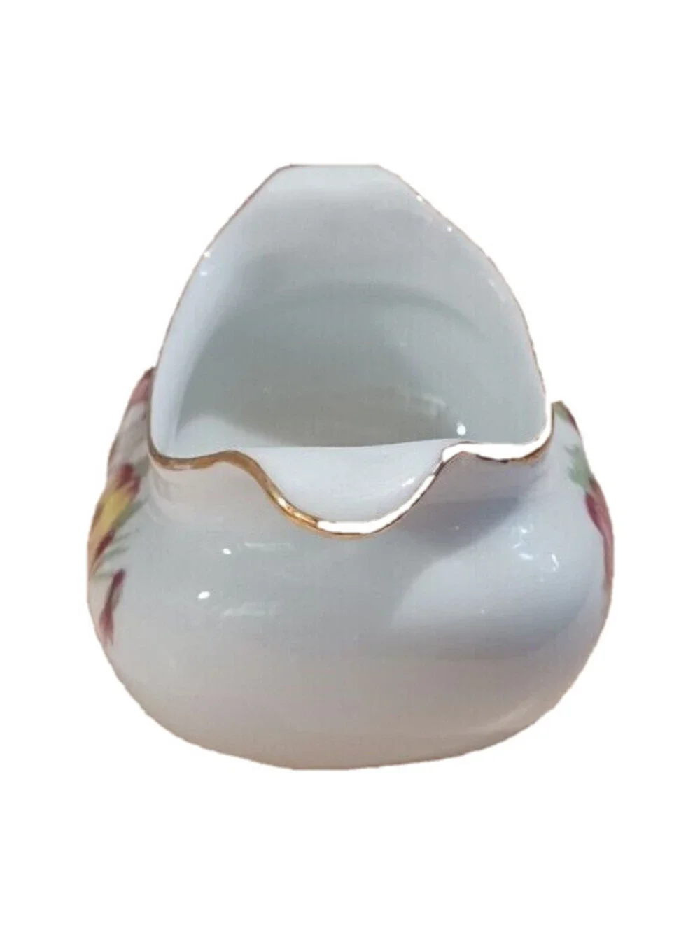Saji Occupied Japan Fancy China Floral Sugar Bowl
